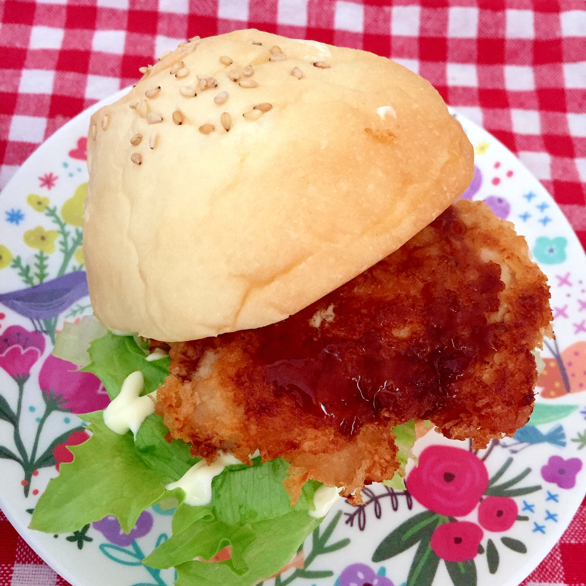 チキンカツのバーガー★