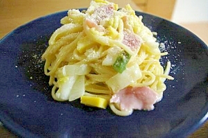 レンジで作る＊クリームパスタ