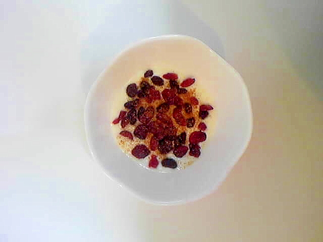 クランベリーとレーズンのヨーグルト 1