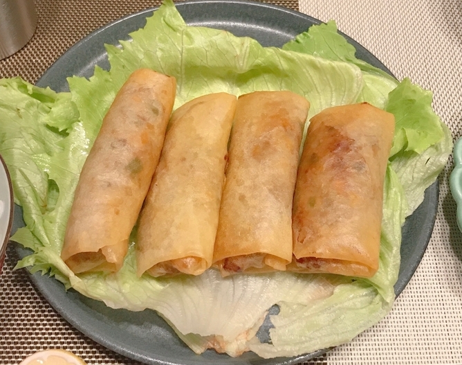 挽肉の春巻き