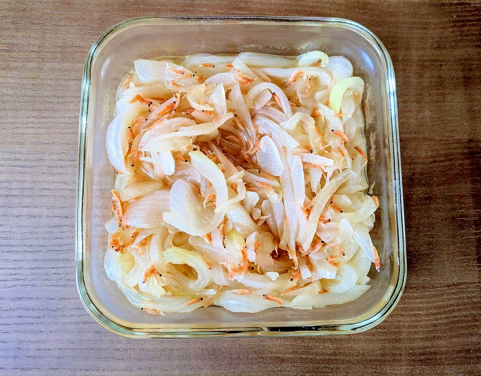 簡単☆新玉ねぎと干しえびのレンジ煮