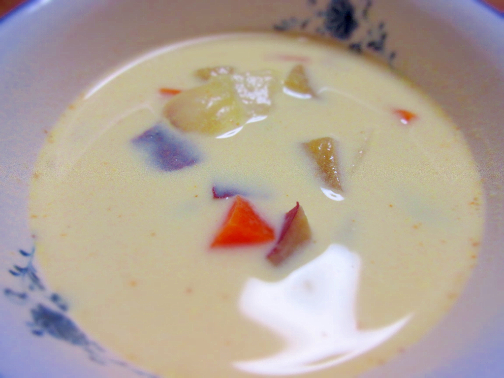 サツマイモのミルクカレースープ