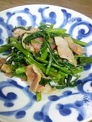 空心菜の胡麻油にんにく