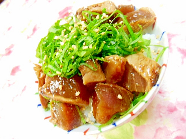 たたき鰹の漬け丼 レシピ 作り方 By 小太郎１２１２ 楽天レシピ