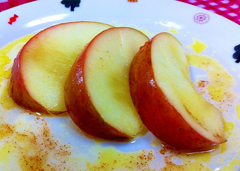 レンジで できる　林檎の蜂蜜デザート