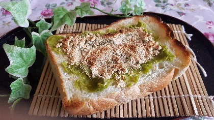 厚切り食パンで☆餡子ときな粉とシナモンのトースト