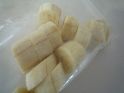 バナナを買ったものの全部は食べきれず冷凍！
スムージーでも作ろうかと思っています！輪切りにしているから便利に使えますね♪素敵レシピありがとうございます（＾＾）