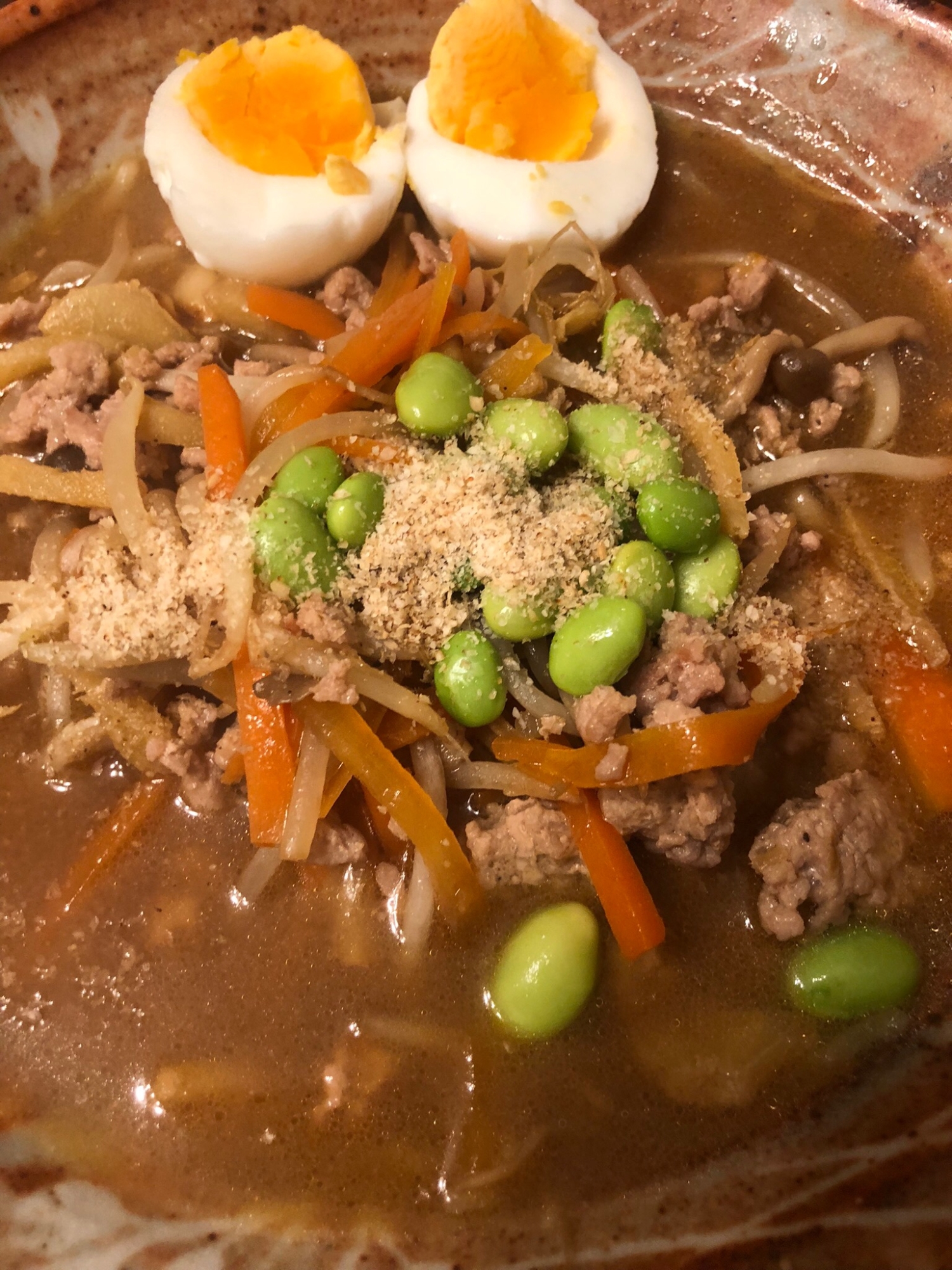 枝豆もやしの味噌ラーメン。No.801