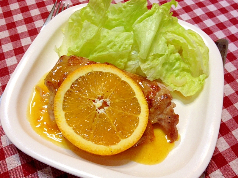フライパンde☆ローストチキン(オレンジソース)