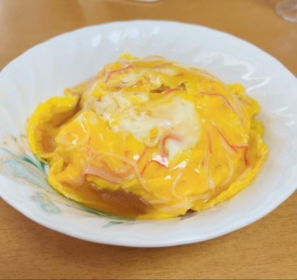 カニカマで作る簡単かに玉丼／偏食幼児の手作り朝ご飯