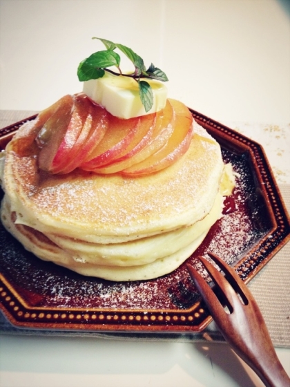朝はあっさりと リンゴジュースでパンケーキ レシピ 作り方 By Sundisk 楽天レシピ