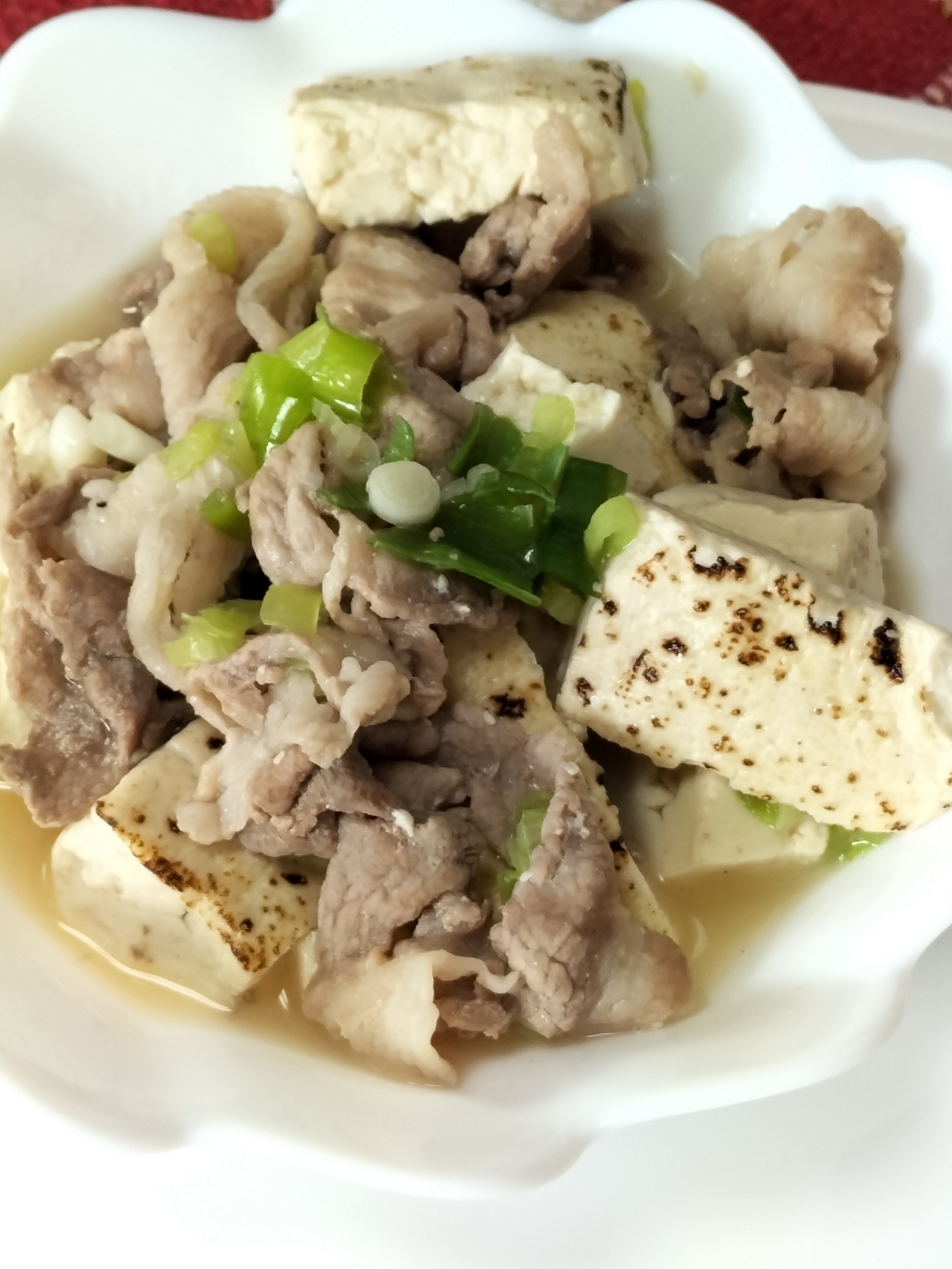 焼き豆腐と牛肉のすき焼き風☆簡単！煮物〜♪