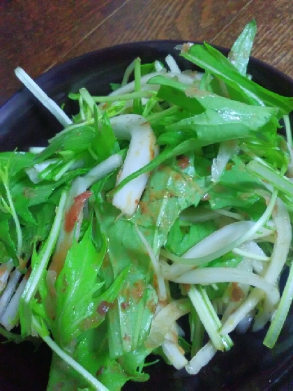 新玉ねぎと水菜のサラダ