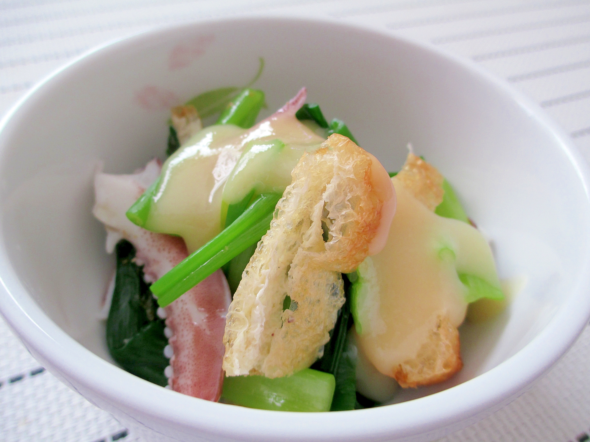 油揚げが香ばしい 九条葱とイカの酢味噌和え レシピ 作り方 By たけちゃ む 楽天レシピ 油揚げが香ばしい 九条葱とイカの酢味噌和え レシピ 作り方 By たけちゃ む 楽天レシピ