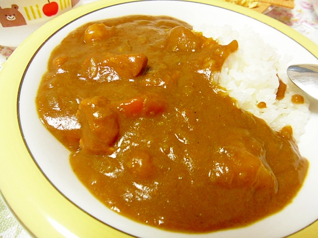 角切り豚肉カレーライス