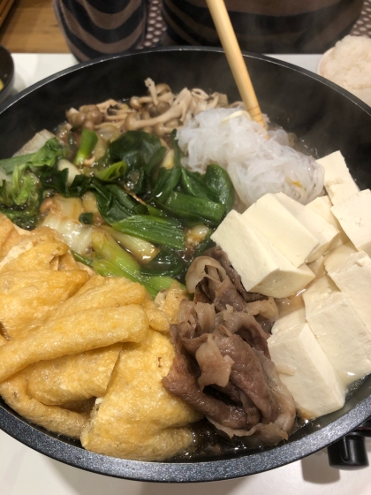 初めてすき焼きを作りました！美味しかったです♪