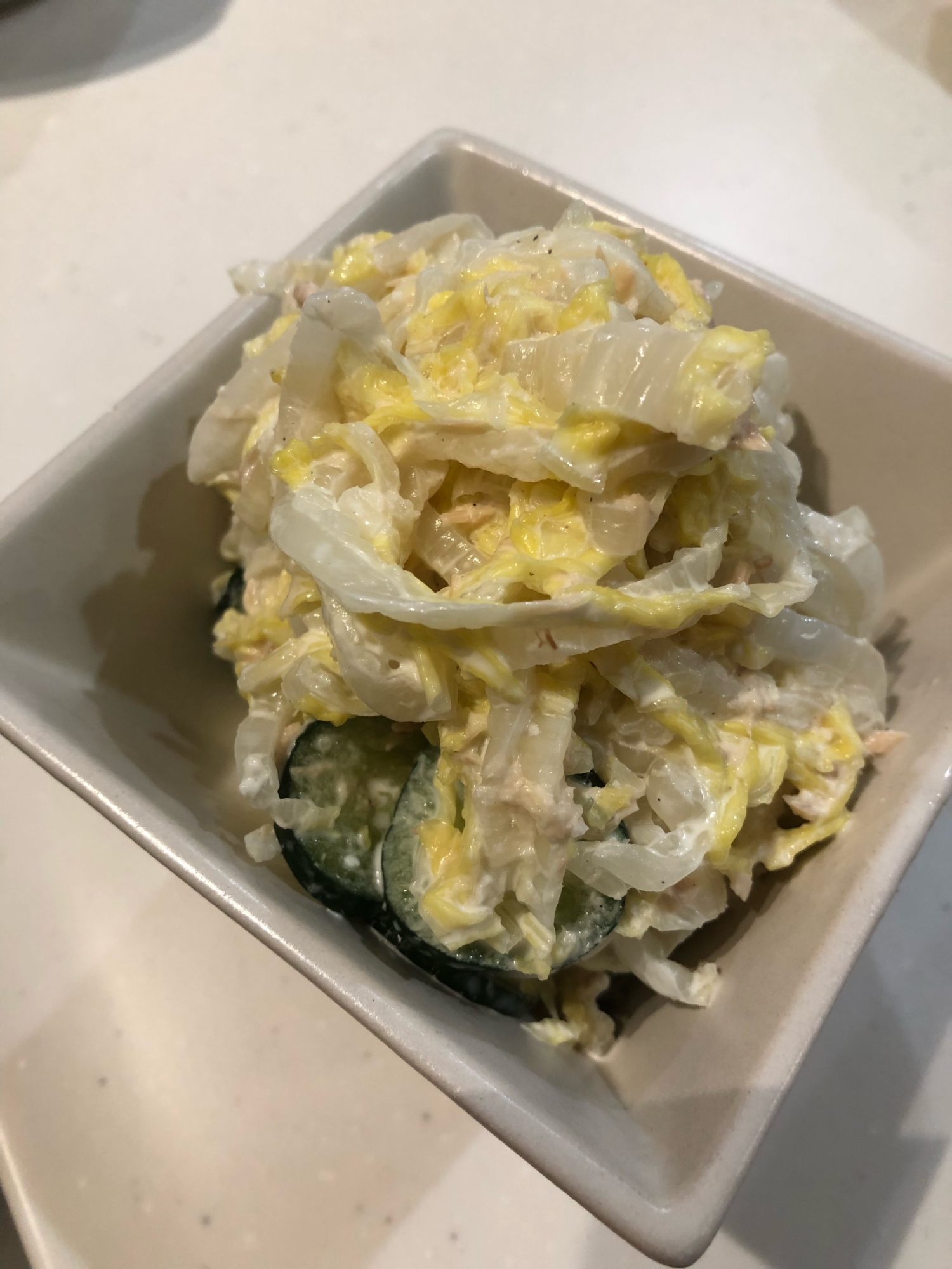 簡単作り置き！白菜のにんにくツナマヨサラダ