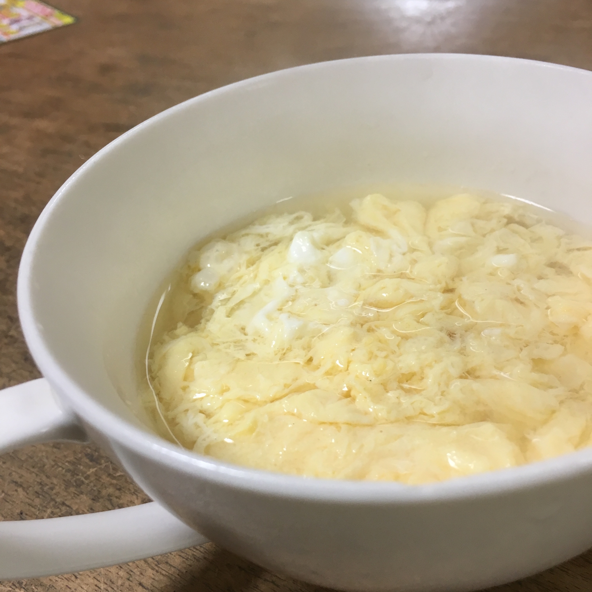 鰹出汁の卵スープ