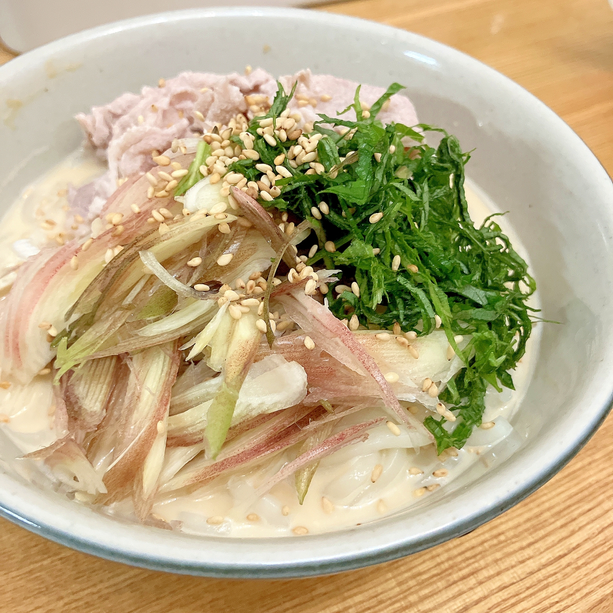 ひんやり♪ごまみそ薬味饂飩