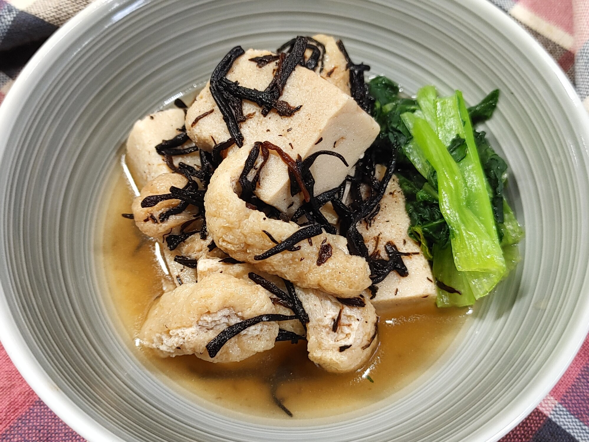 ひじきとふるふる高野豆腐の煮浸し レシピ・作り方 by mamichin555