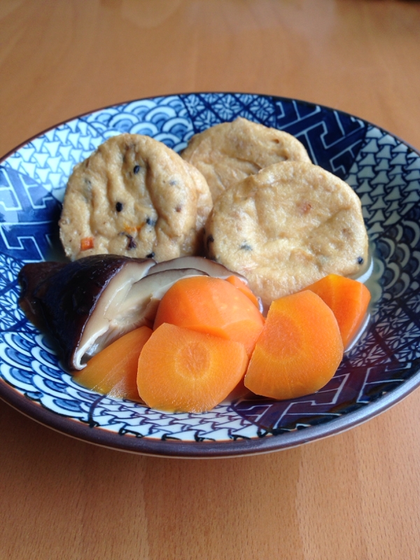 がんもどきと人参としいたけの煮物♪