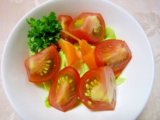 ミニトマトの黒酢サラダ