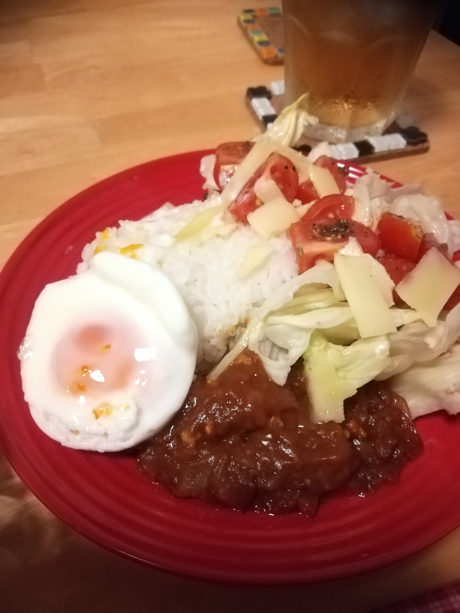 キーマカレーを簡単タコライスアレンジ