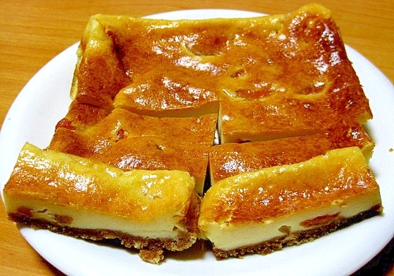 杏のさっぱりチーズケーキバー レシピ 作り方 By Kabatan まき 楽天レシピ