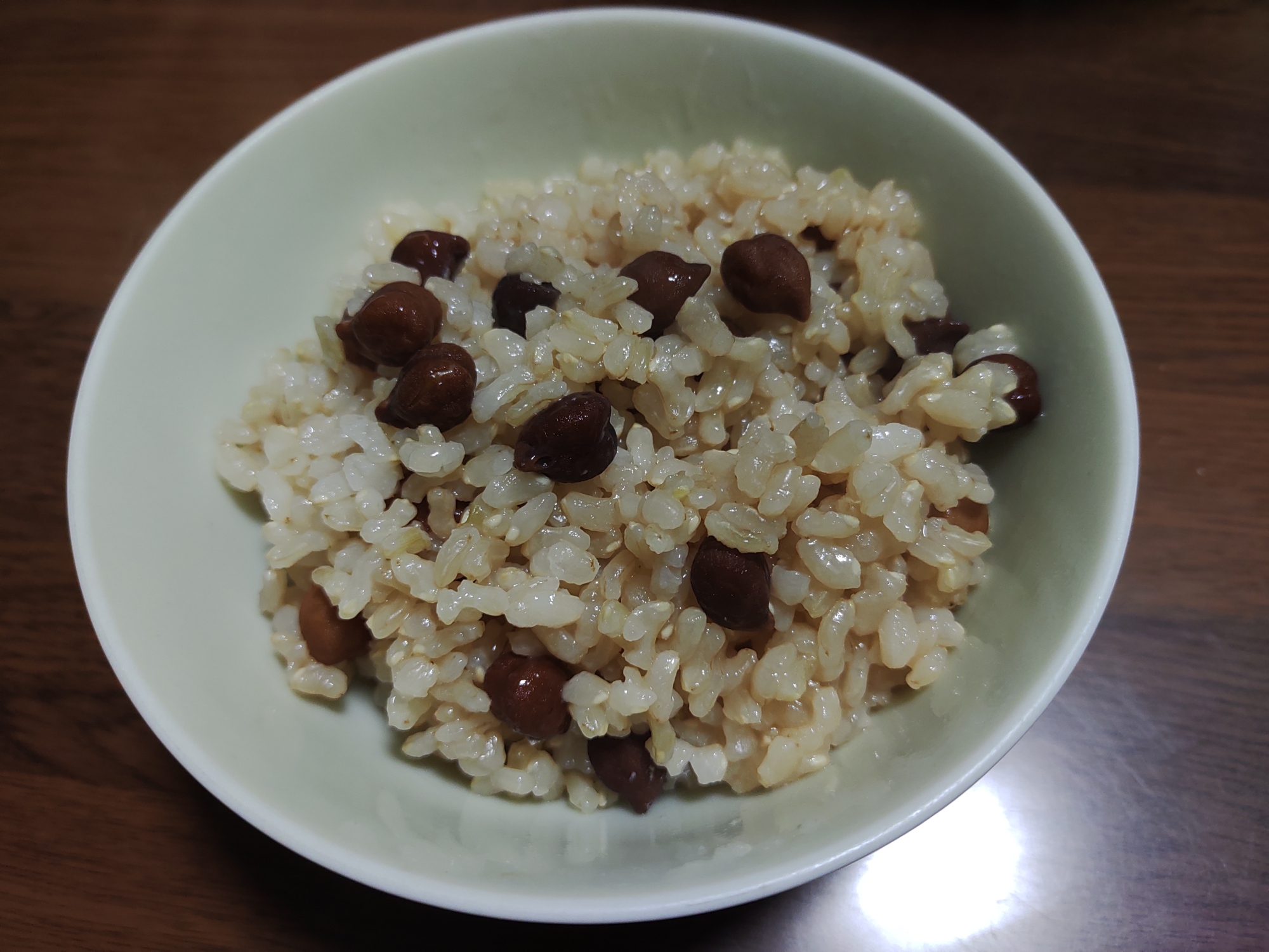 黒ひよこ豆の玄米ご飯