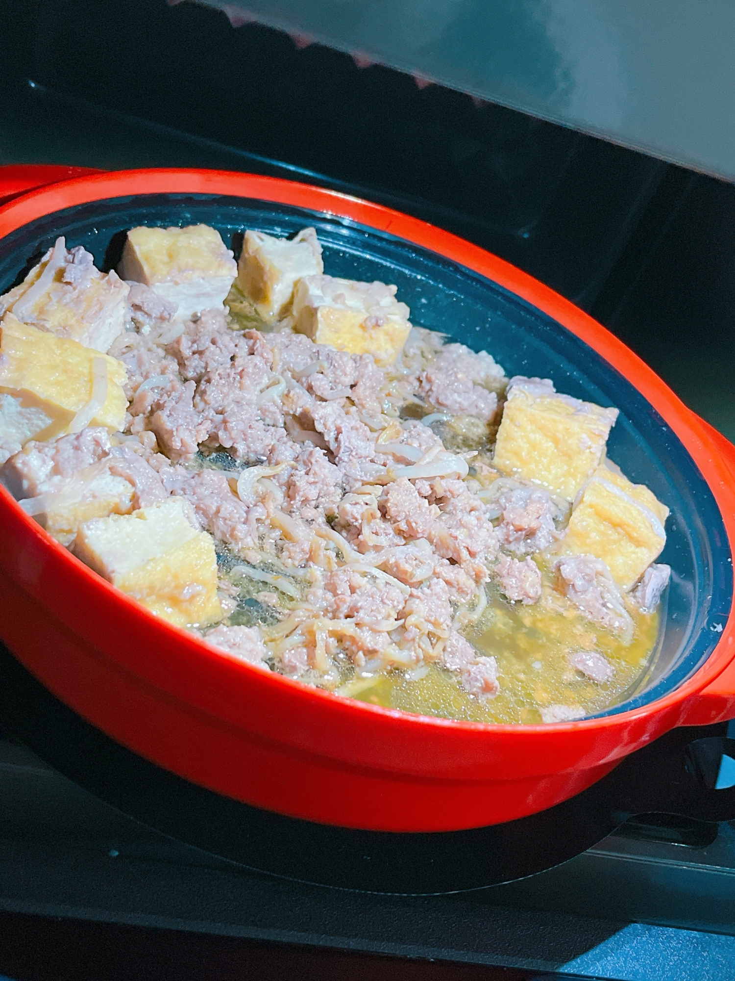 甘辛そぼろ￤豚ひき￤厚揚げ￤簡単￤おかず￤レンチン