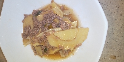 たけのこと豚ひき肉のとろとろ炒め煮