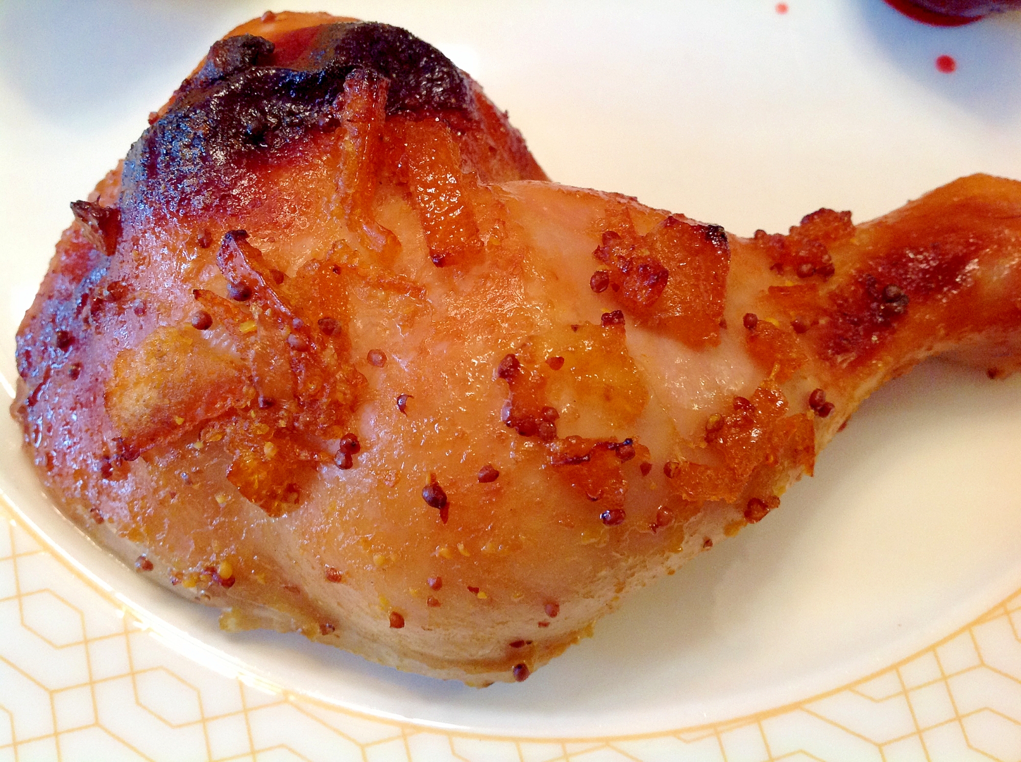 鶏の骨つきモモ肉でママレード焼き