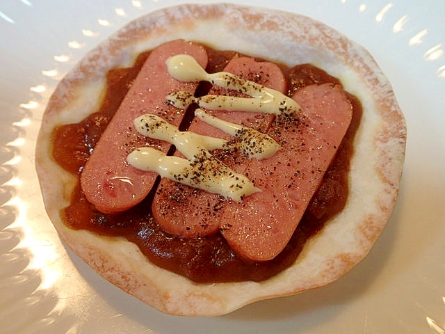 餃子の皮で　❤ウインナーカレー❤