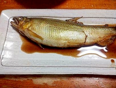 子持ち鮎の　煮付け