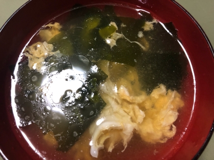 えのきとワカメの中華スープ