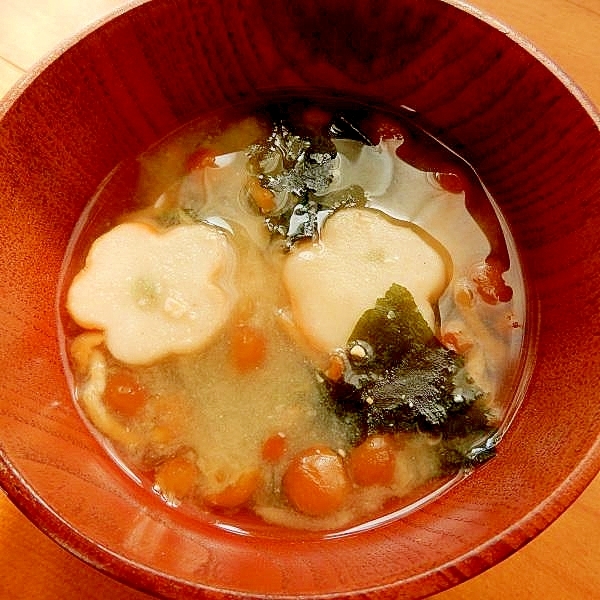 まな板なし５分！？なめこ汁アレンジ❤麩&ワカメ♪