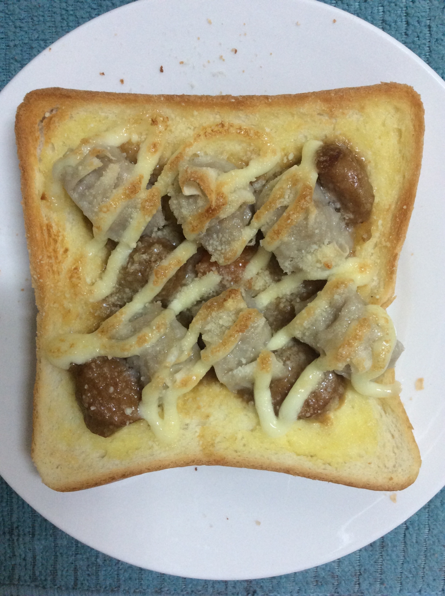 カレーリメイク♪焼売マヨチーズトースト