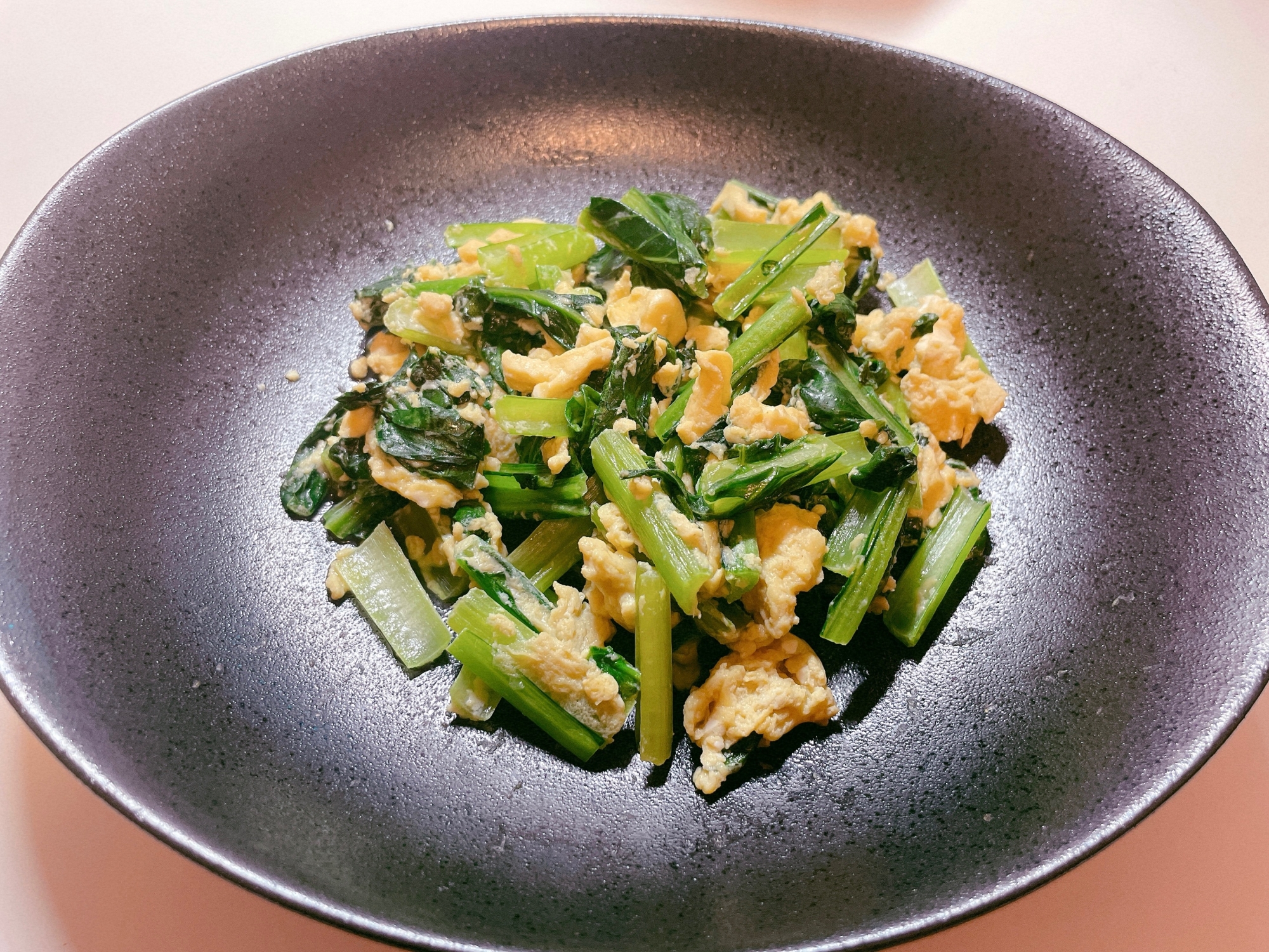 小松菜と卵の中華風炒め
