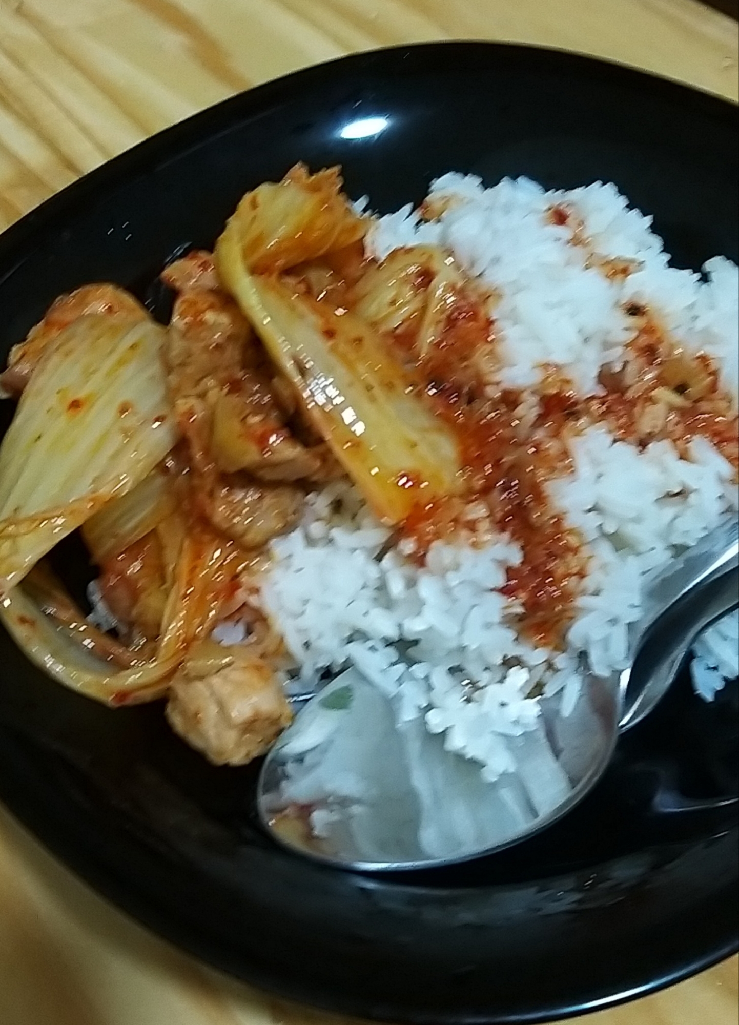 白菜が美味しい韓国風丼ぶり