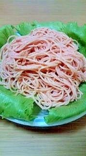 シンプル☆明太子マヨのサラスパ!