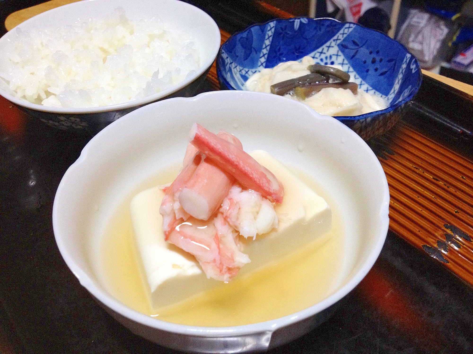 豆腐の蟹あんかけ