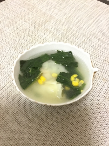 海老餃子の中華スープ