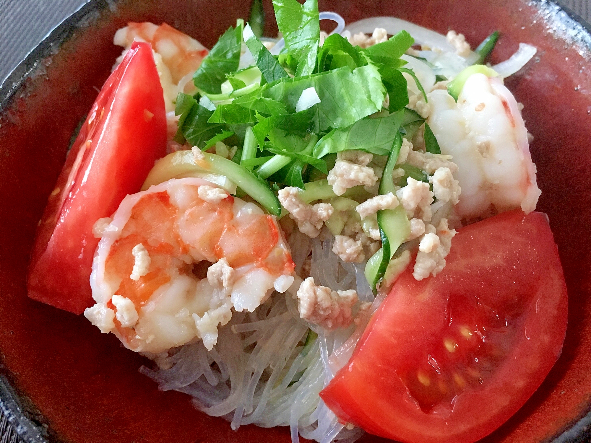 和風ヤムウンセン☆タイ風エビと春雨サラダ☆食べ易い