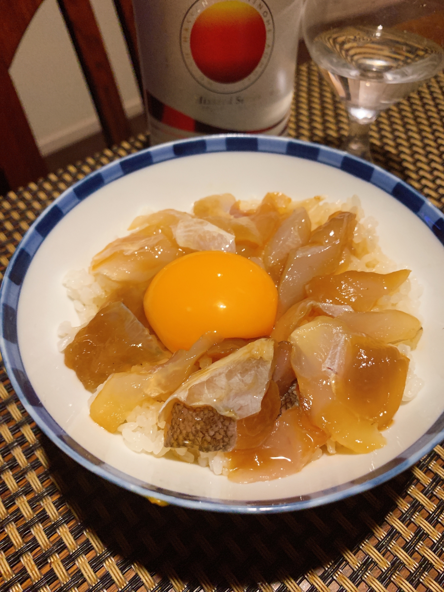 カレイとウマヅラハギのづけ丼