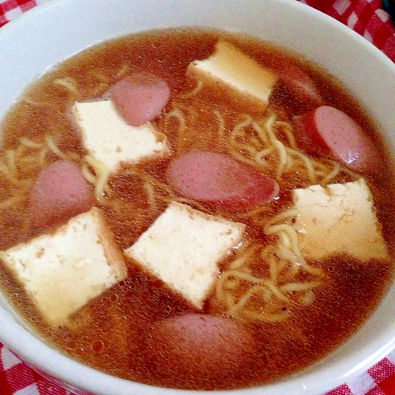 厚揚げ&ウインナーのラーメン★