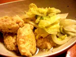 ふわしゃき！鶏団子と白菜の蒸し煮