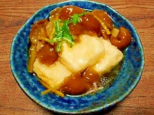 ナメコ餡☆揚げ出し豆腐