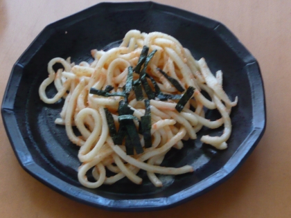 バターたっぷりたらこうどん