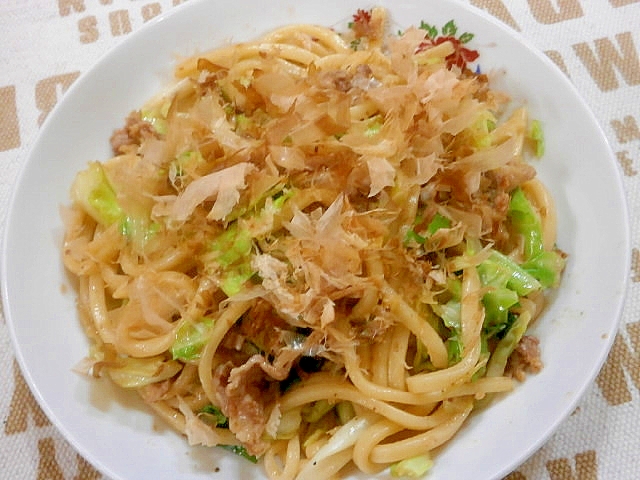 牛肉の焼きうどん