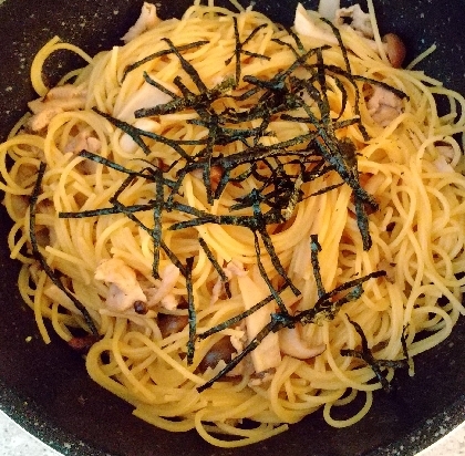 きのこと豚肉の和風パスタ